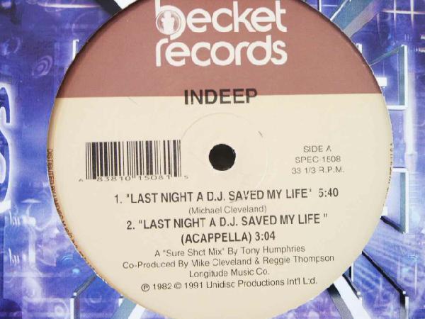 Indeep - Last Night A D.J. Saved My Life