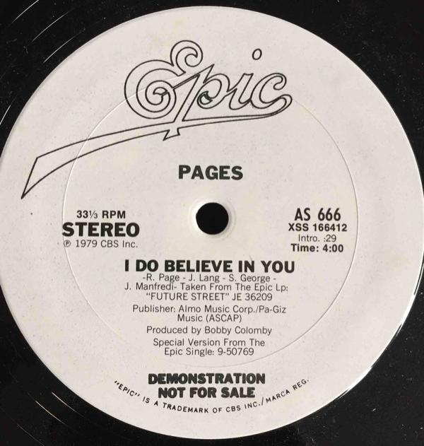 Pages (2) - I Do Believe In You (Promo)