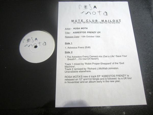 Rosa Mota - Asbestos Frenzy EP