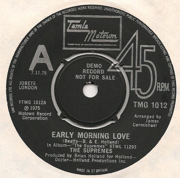 The Supremes - Early Morning Love